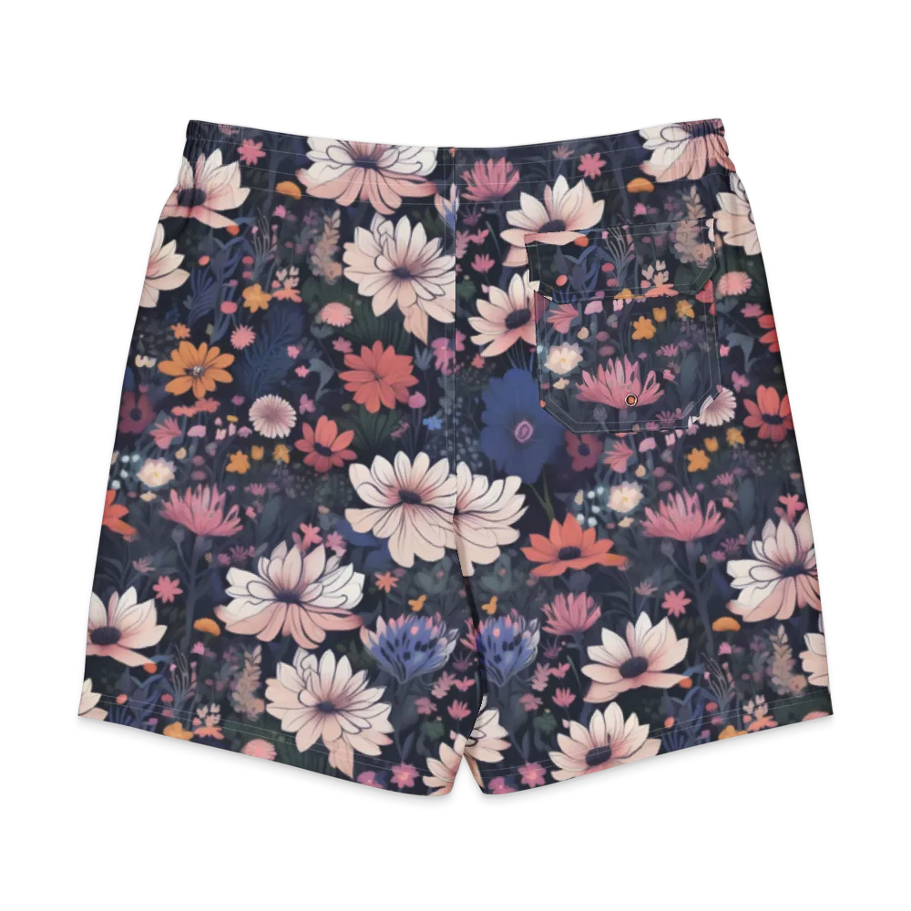 Moonlit Meadow on Men's Board Shorts — Back
