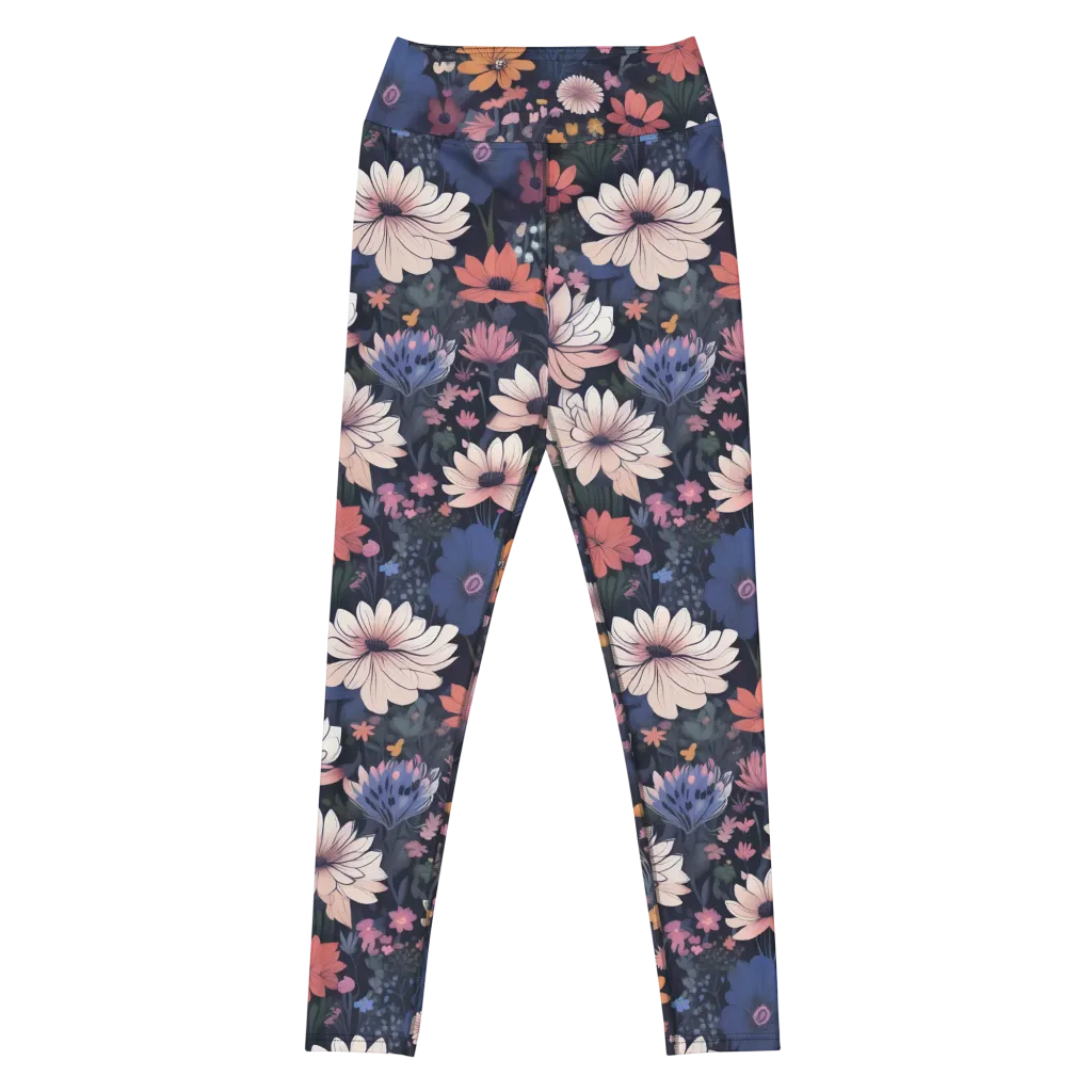Moonlit Meadow on Yoga Leggings — Front