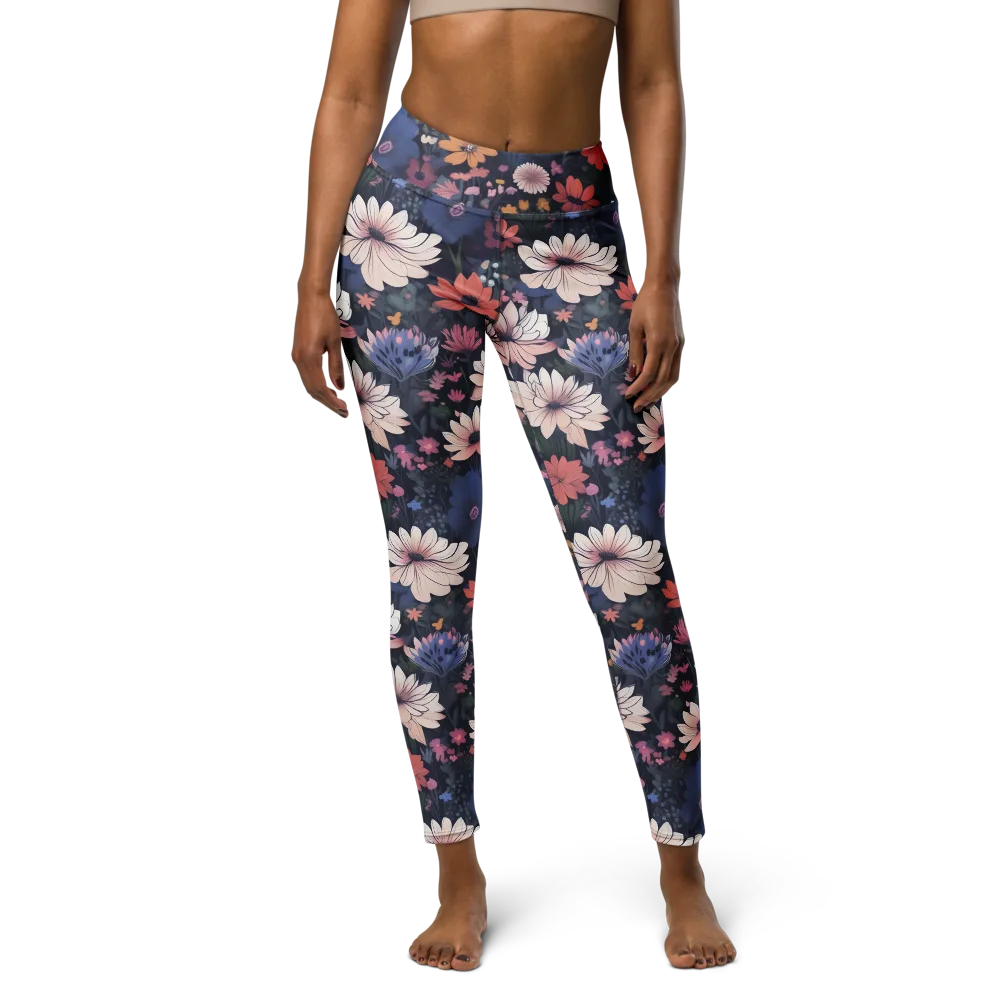 Moonlit Meadow on Yoga Leggings — Front