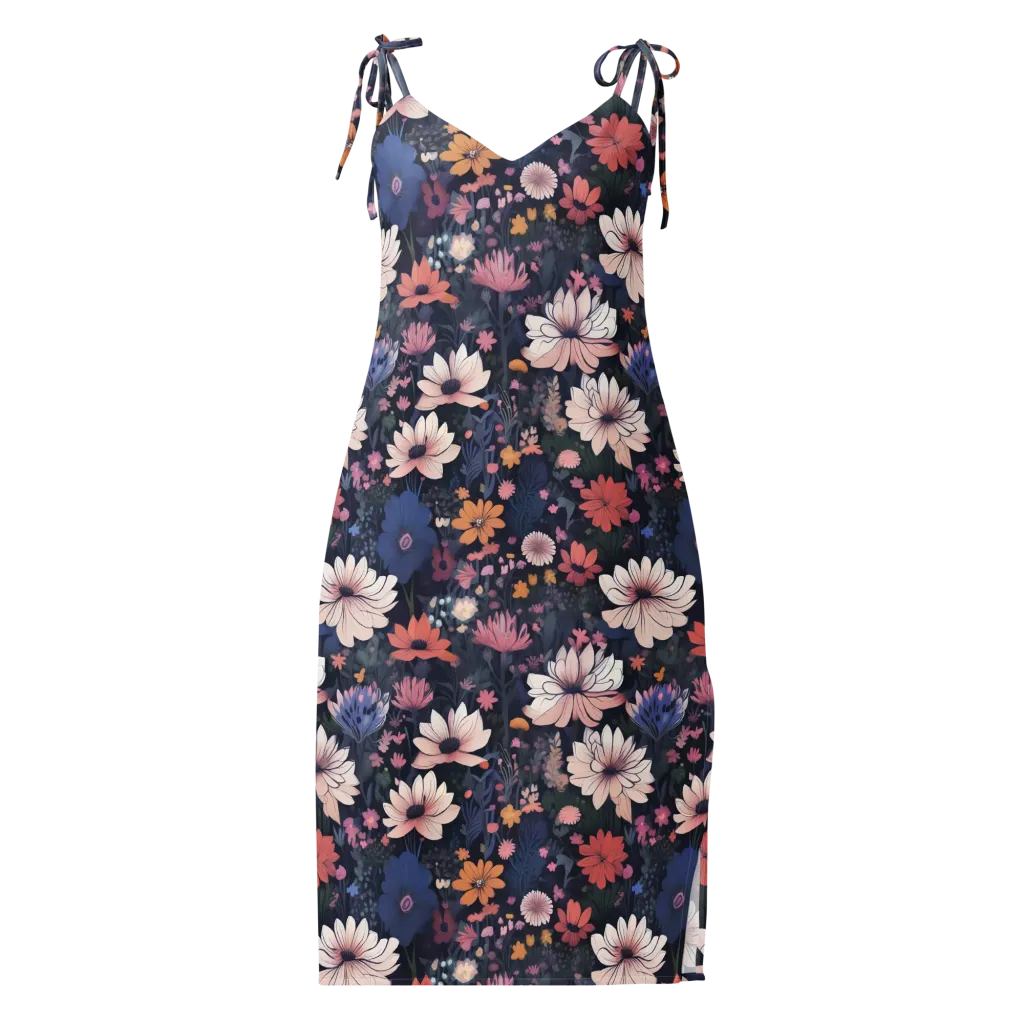 Moonlit Meadow on Slip Dress — Front