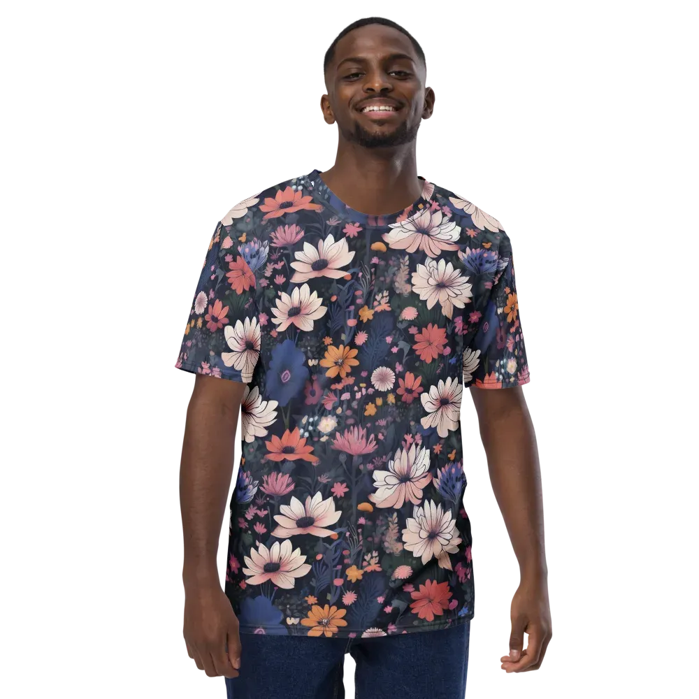 Moonlit Meadow on Men's Crew Neck T-Shirt — Front