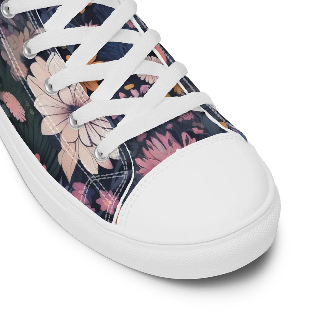 Moonlit Meadow on Men's High Top Canvas Shoes — Product details
