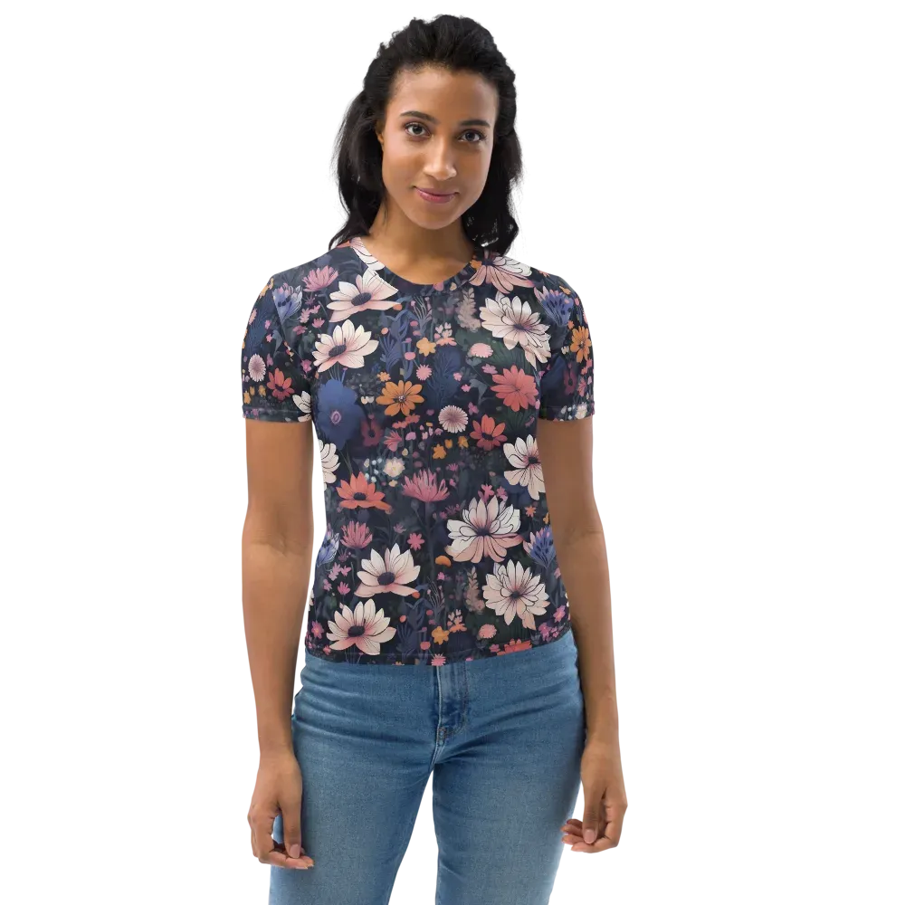 Moonlit Meadow on Women's Crew Neck T-Shirt — Front