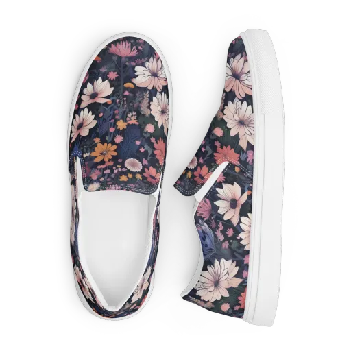 Moonlit Meadow on a Men's Slip-On Canvas Shoes