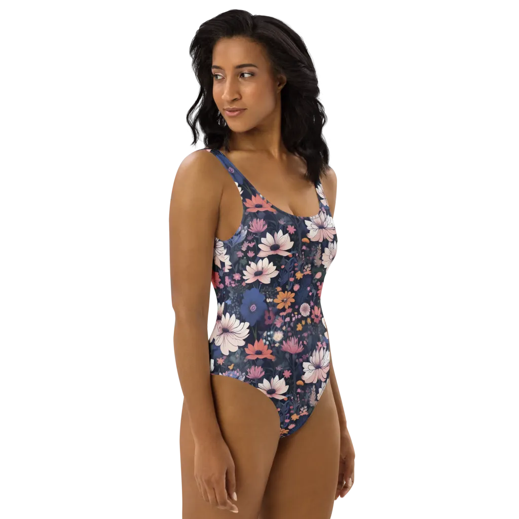 Moonlit Meadow on One-Piece Swimsuit — Right