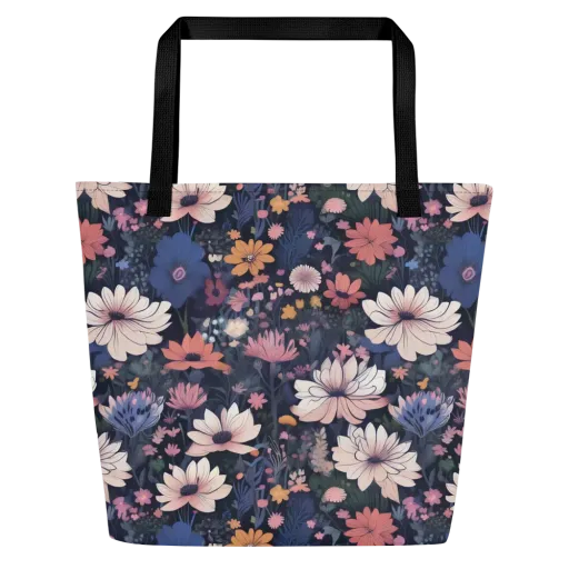 Moonlit Meadow on a Large Tote Bag W/ Pocket