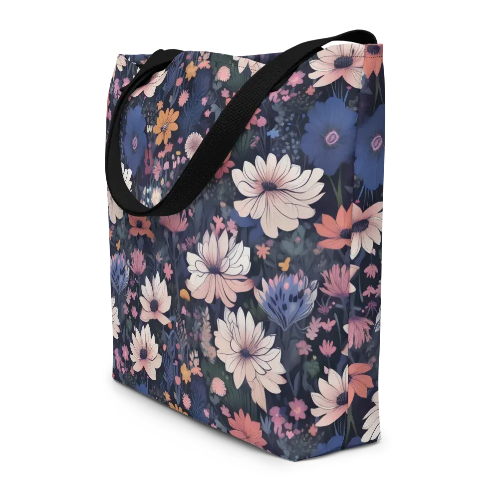 Moonlit Meadow on Large Tote Bag W/ Pocket — Front