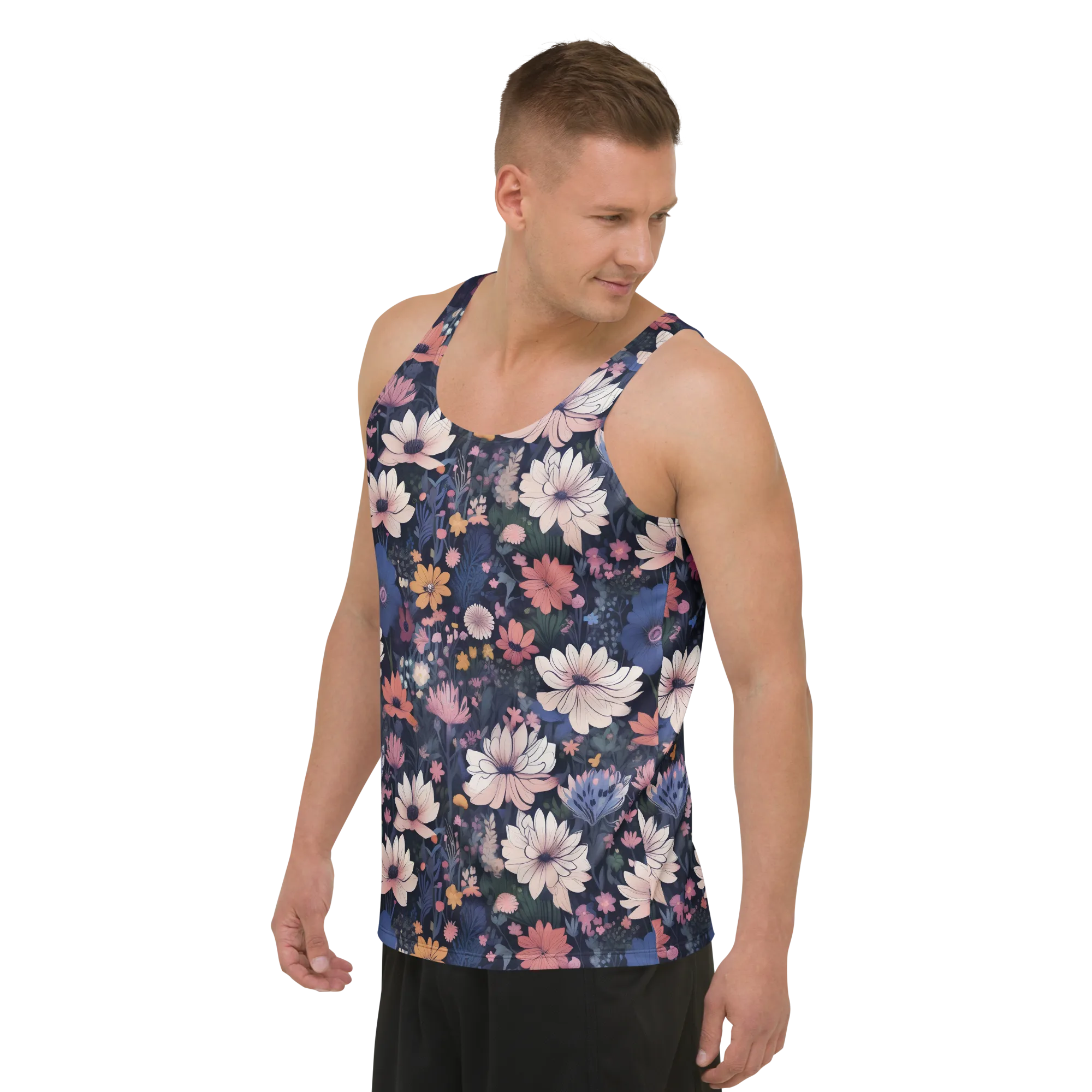 Moonlit Meadow on Men's Tank Top — Left Front