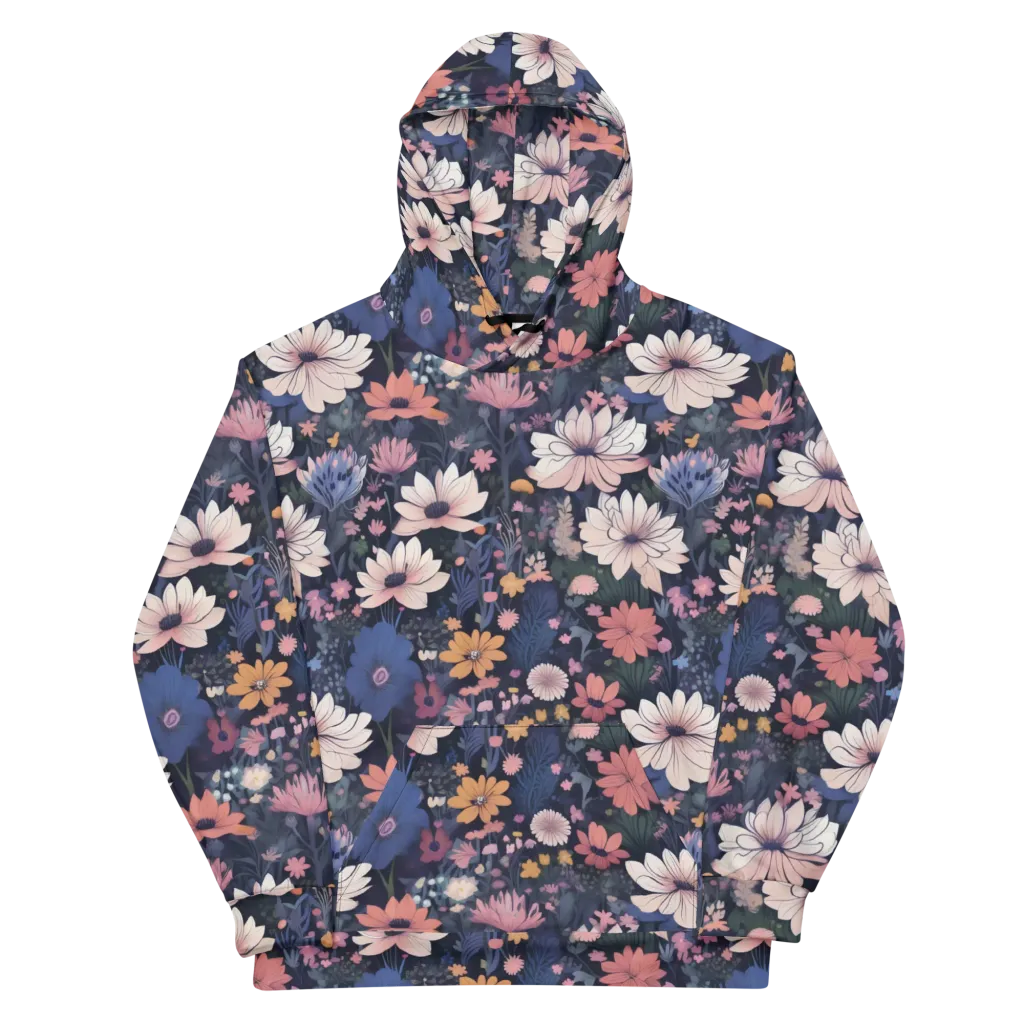 Moonlit Meadow on Cotton Hoodie — Front