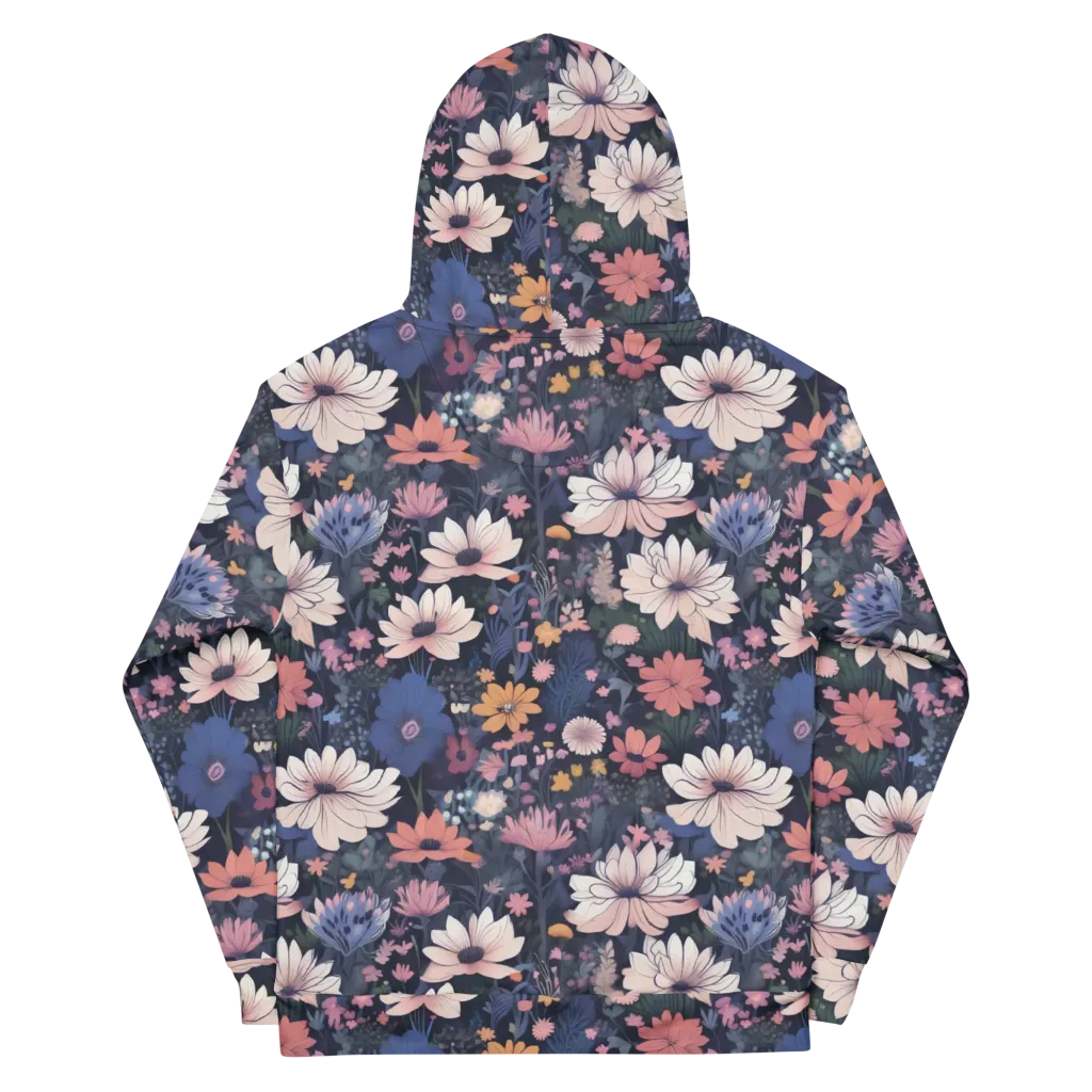 Moonlit Meadow on Cotton Hoodie — Back