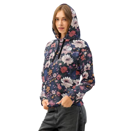 Moonlit Meadow on a Cotton Hoodie