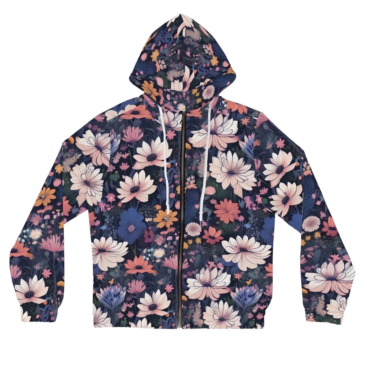 Moonlit Meadow on Women's Full-Zip Hoodie — Front