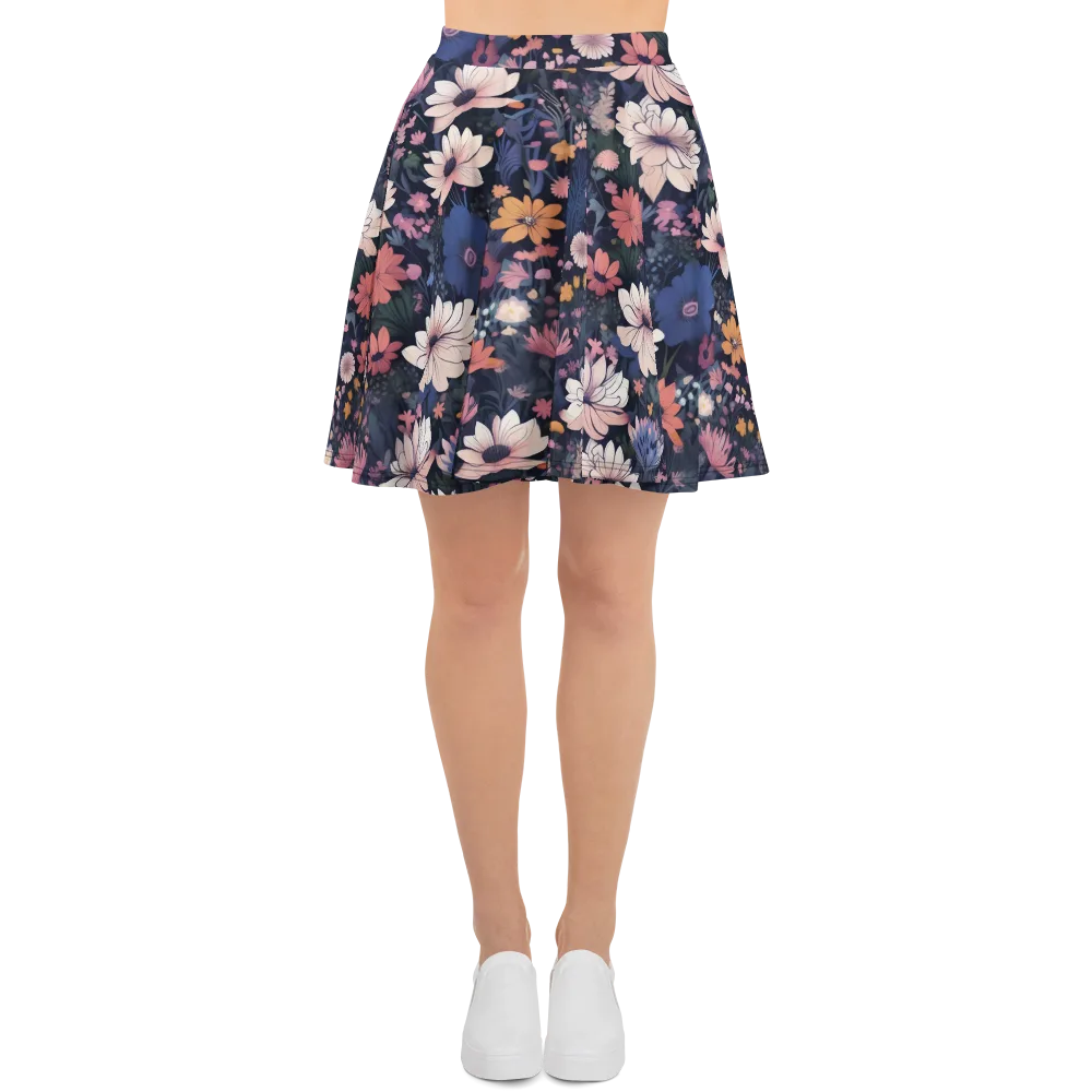 Moonlit Meadow on Skater Skirt — Front