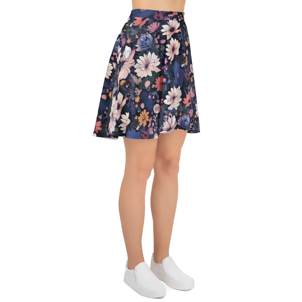 Moonlit Meadow on Skater Skirt — Right