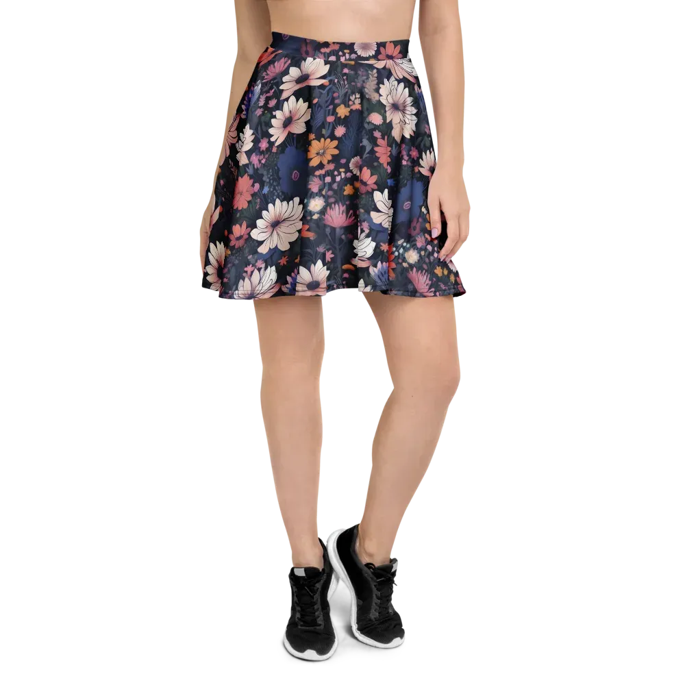 Moonlit Meadow on Skater Skirt — Front