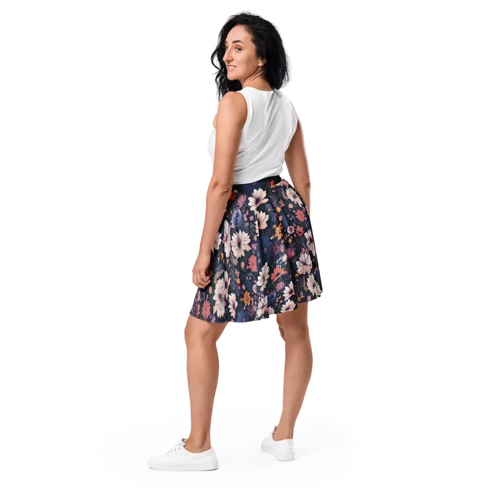 Moonlit Meadow on Skater Skirt — Back