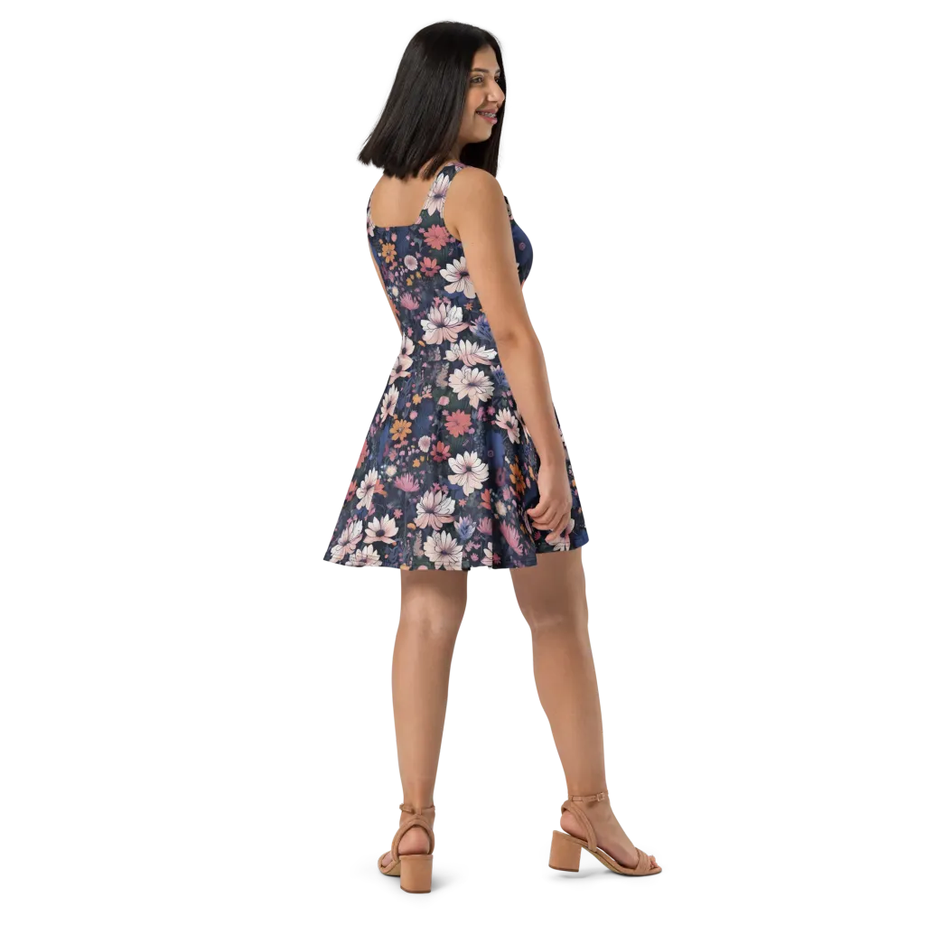 Moonlit Meadow on Skater Dress — Right