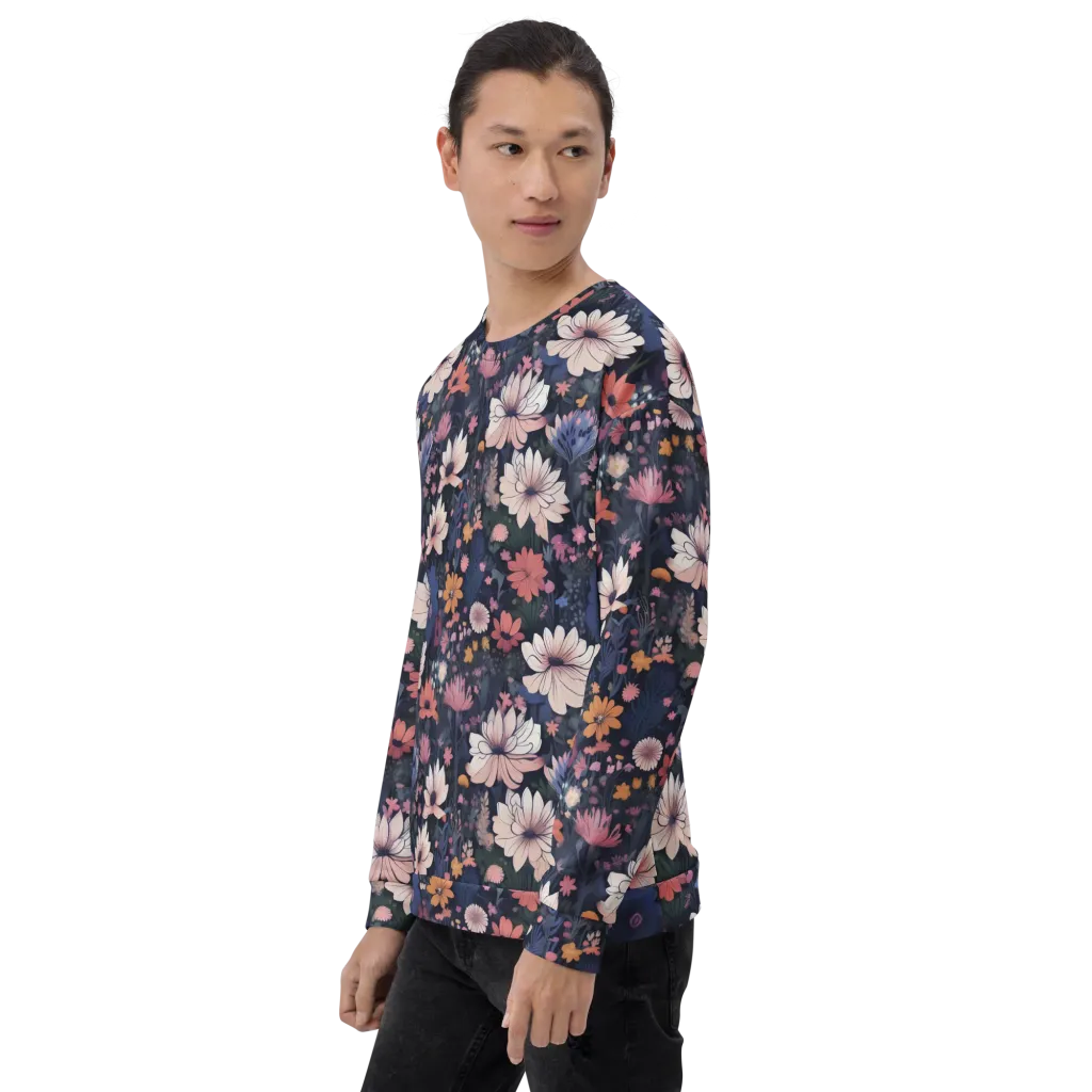 Moonlit Meadow on Sweatshirt — Left Front