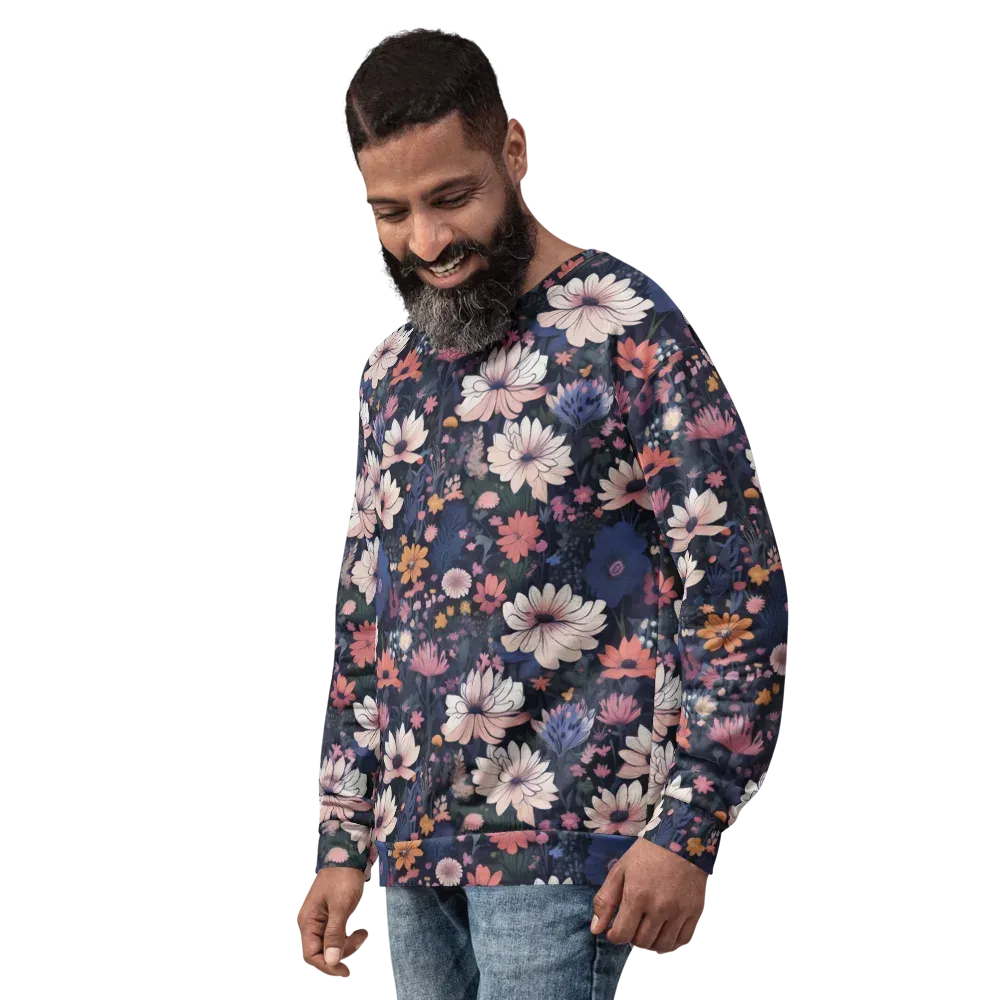 Moonlit Meadow on Sweatshirt — Left Front