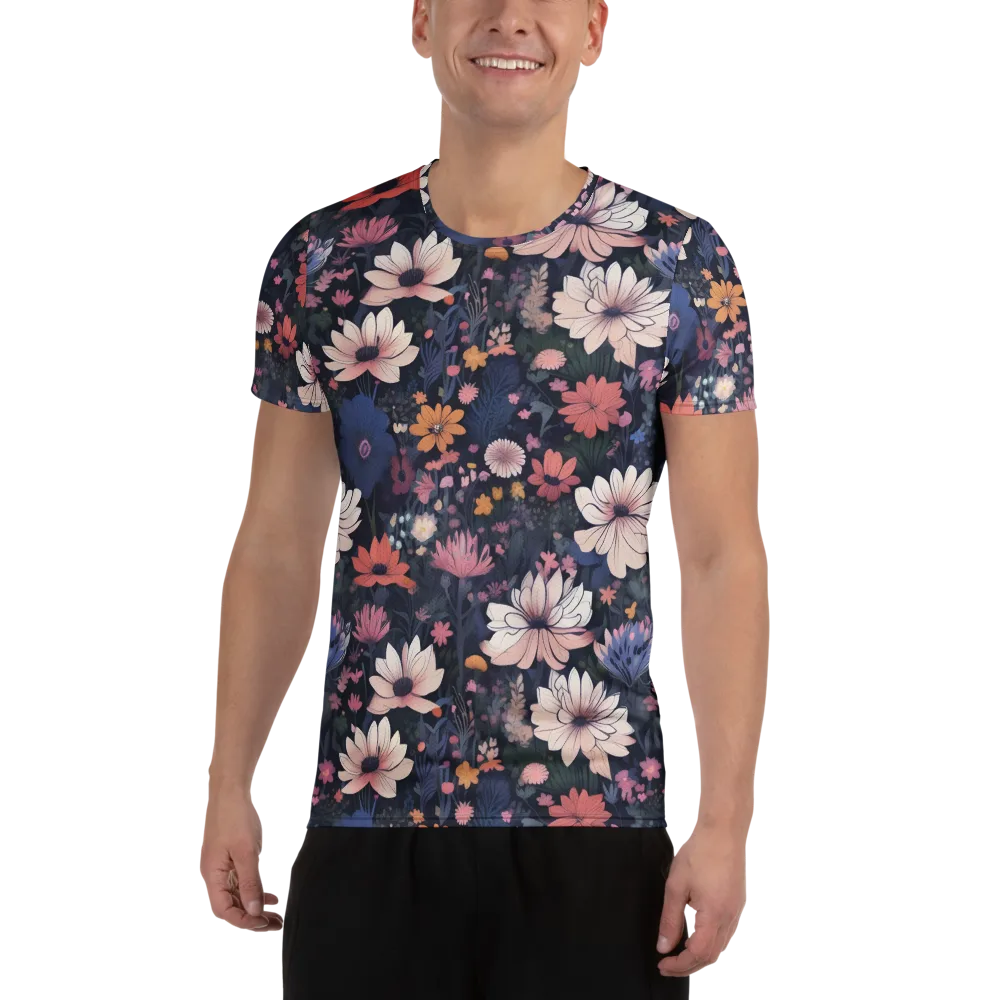 Moonlit Meadow on Men's Athletic T-Shirt — Front