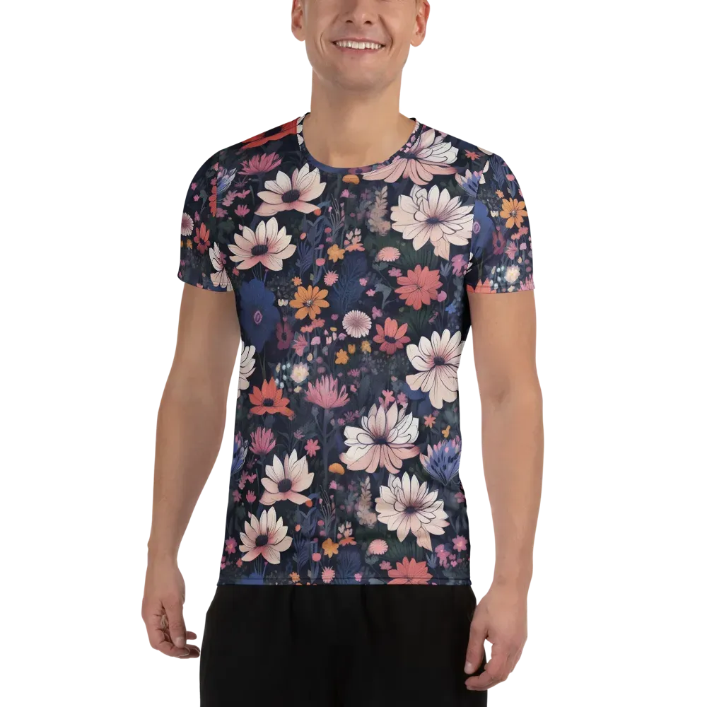 Moonlit Meadow on Men's Athletic T-Shirt — Front