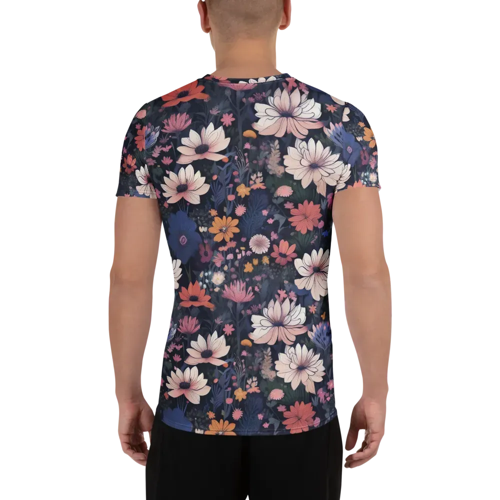 Moonlit Meadow on Men's Athletic T-Shirt — Back