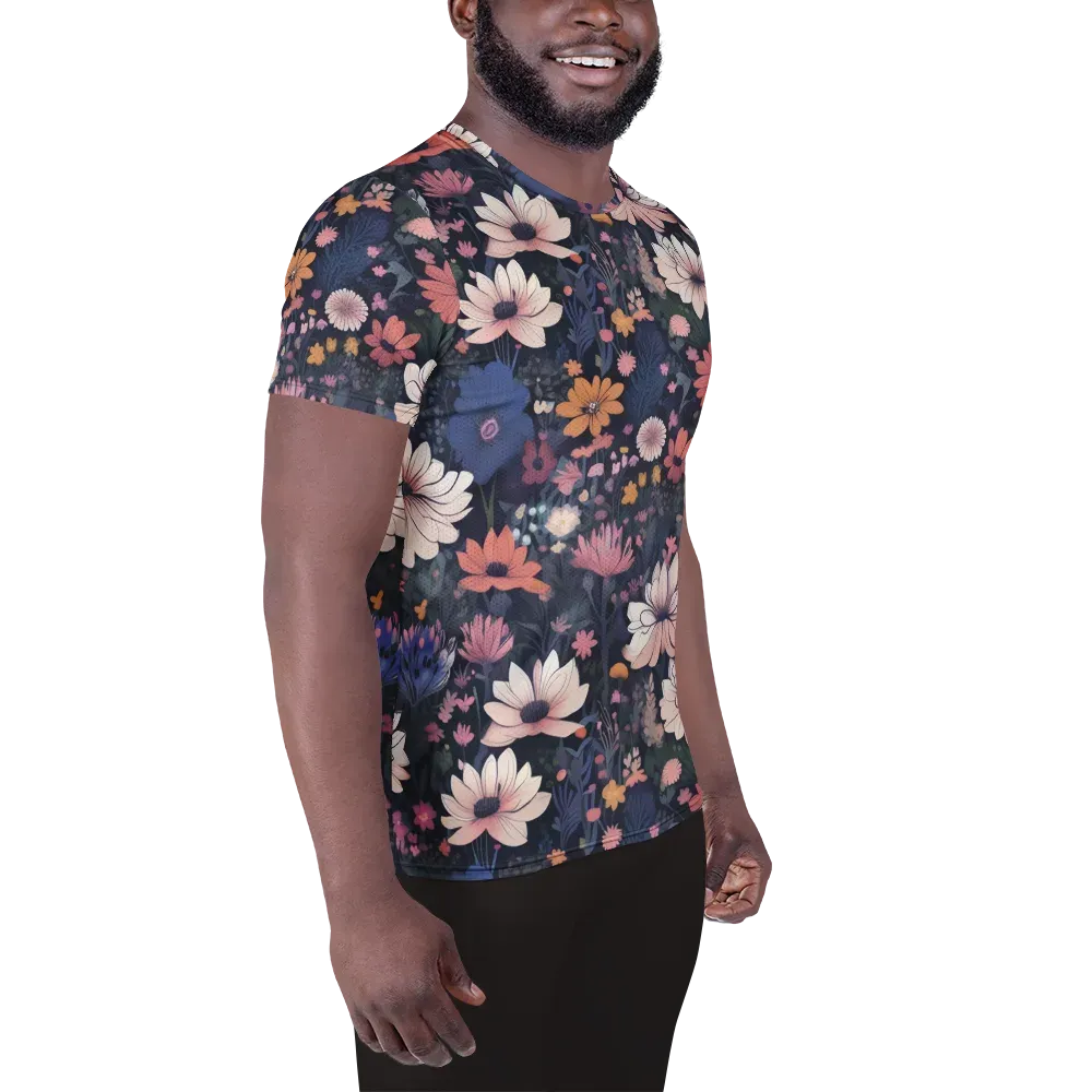 Moonlit Meadow on Men's Athletic T-Shirt — Right