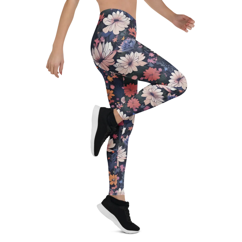 Moonlit Meadow on Leggings — Right