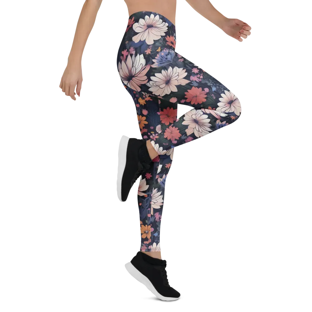 Moonlit Meadow on Leggings — Right