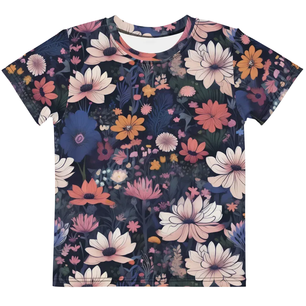Moonlit Meadow on Kids Crew Neck T-Shirt — Front