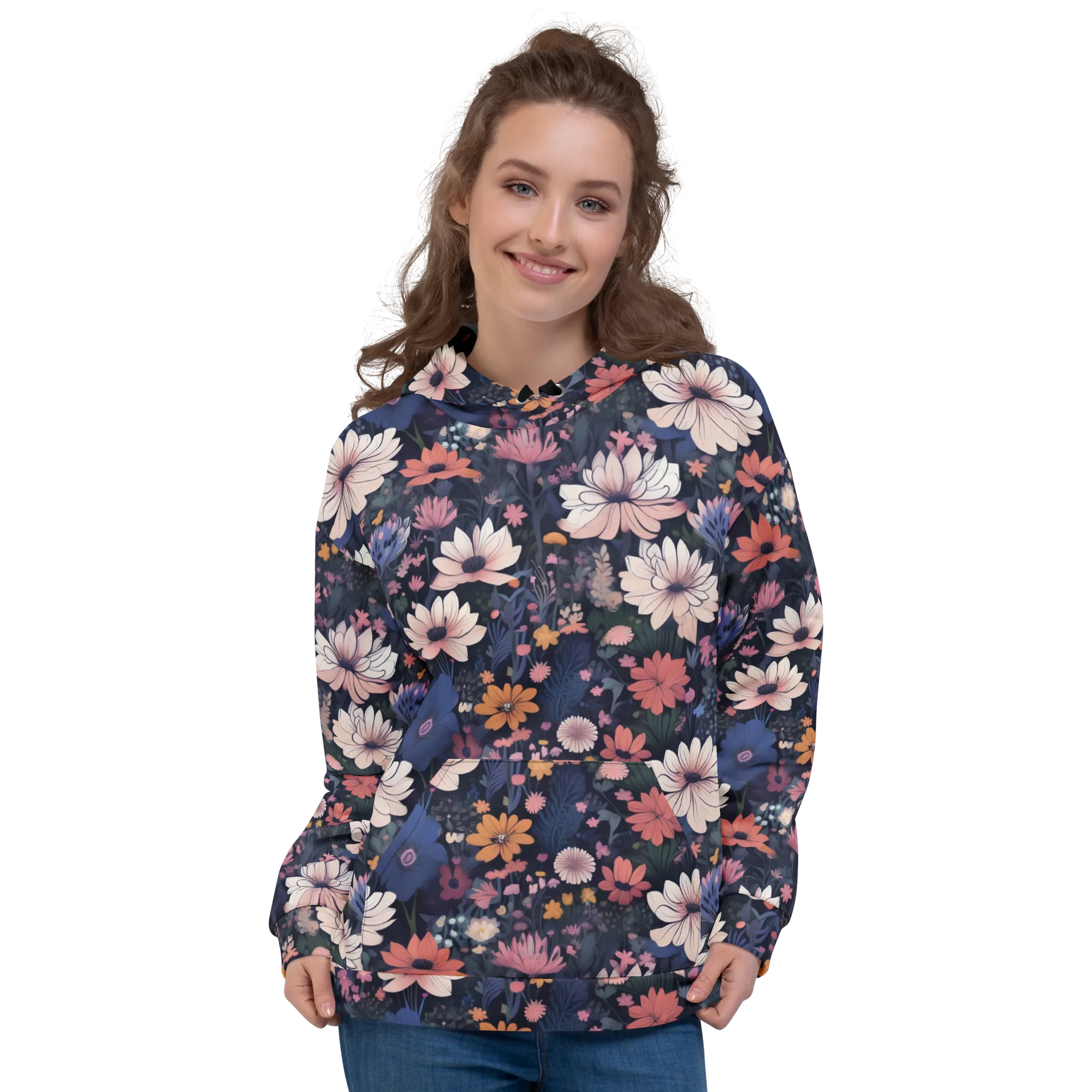 Moonlit Meadow on Hoodie — Front