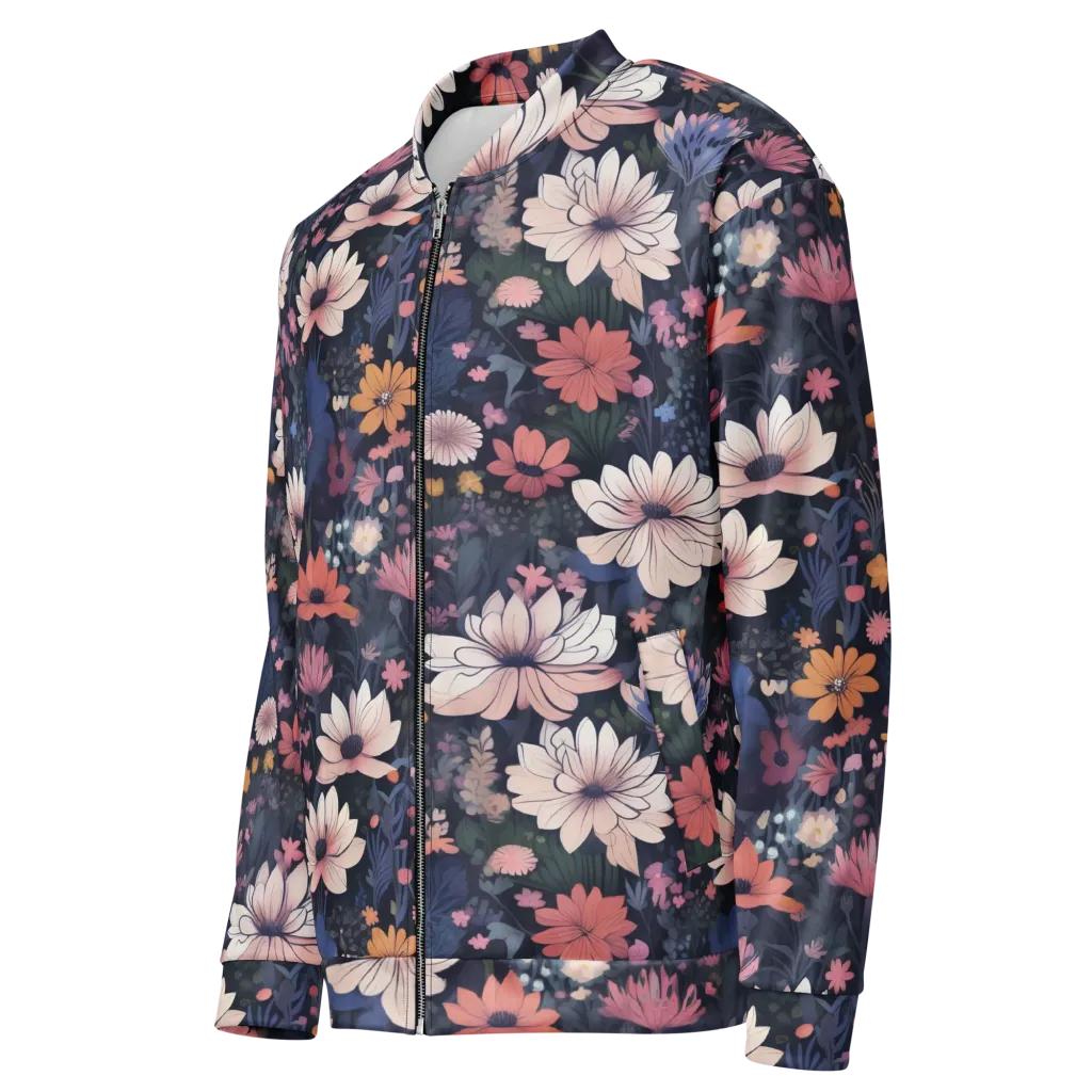 Moonlit Meadow on Bomber Jacket — Left Front