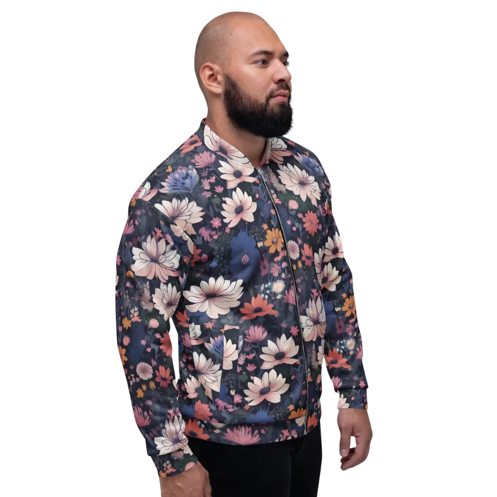 Moonlit Meadow on Bomber Jacket — Right