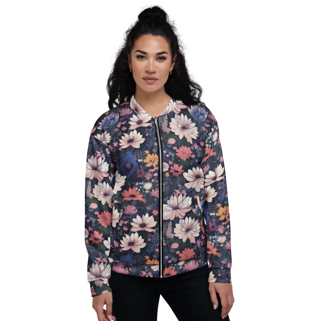 Moonlit Meadow on Bomber Jacket — Front