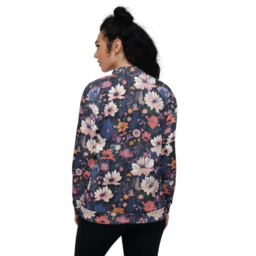 Moonlit Meadow on Bomber Jacket — Back