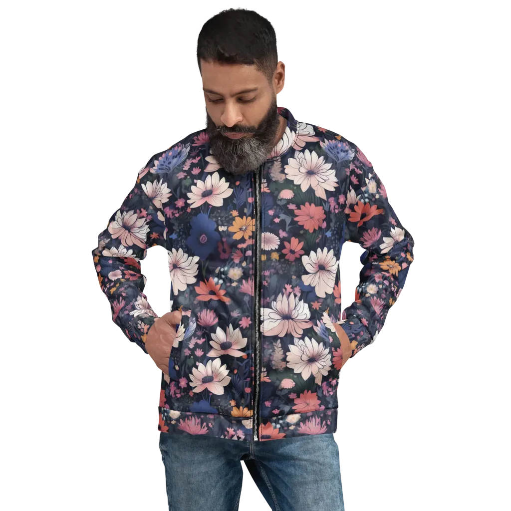 Moonlit Meadow on Bomber Jacket — Front