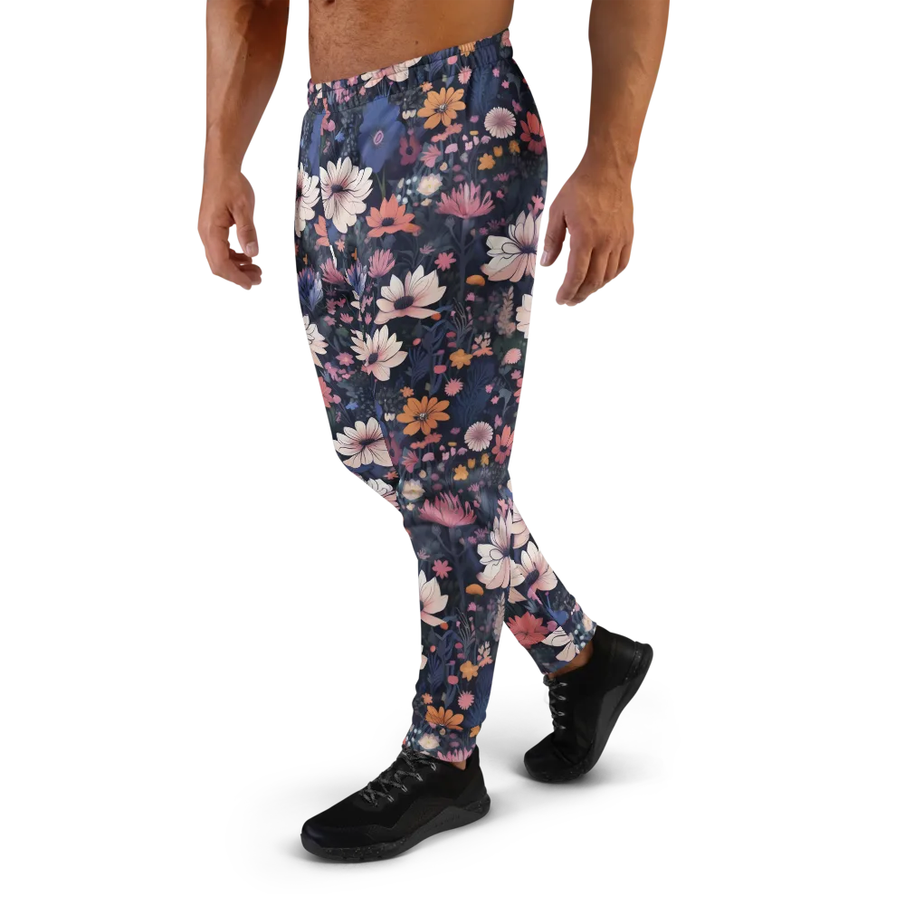 Moonlit Meadow on Men's Joggers — Left