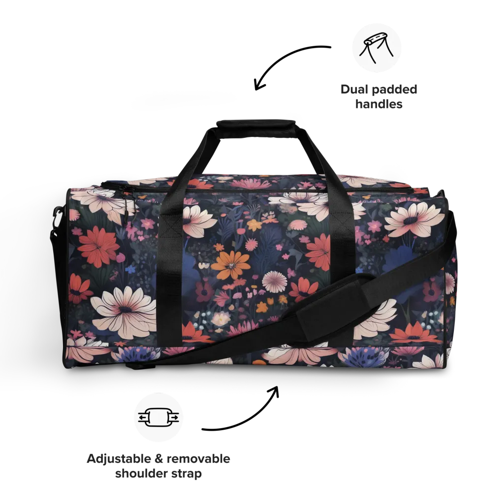 Moonlit Meadow on Duffle Bag — Front