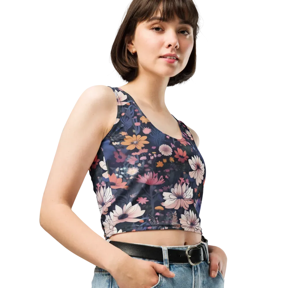 Moonlit Meadow on Crop Top — Right Front