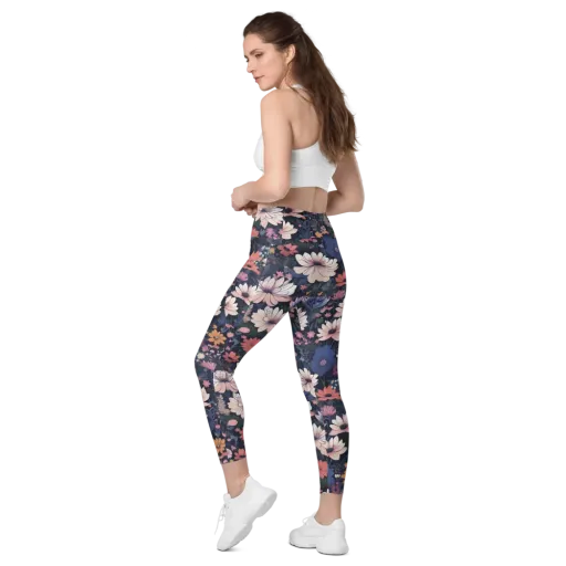 Moonlit Meadow on a Leggings with Pockets