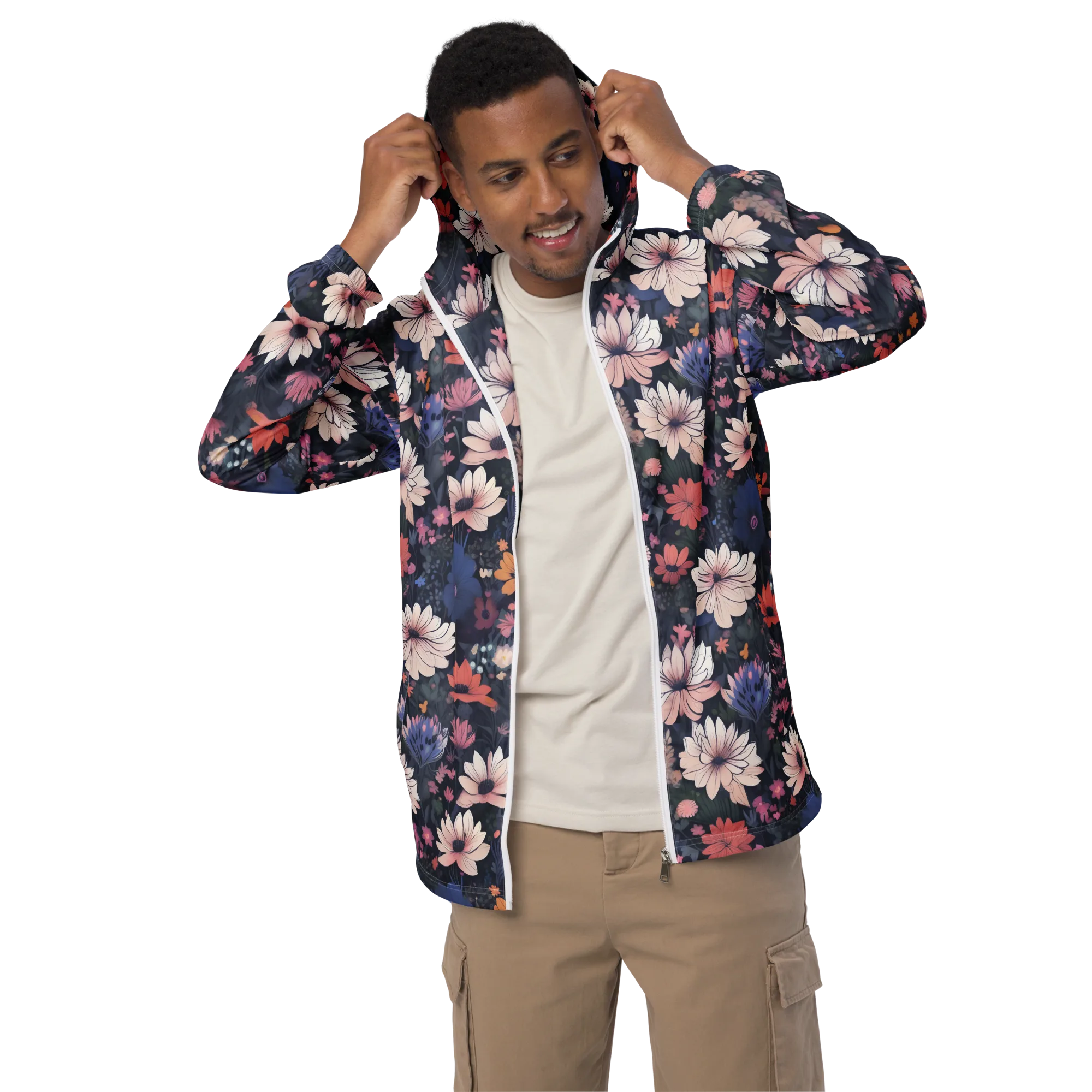 Moonlit Meadow on Men's Windbreaker — Front