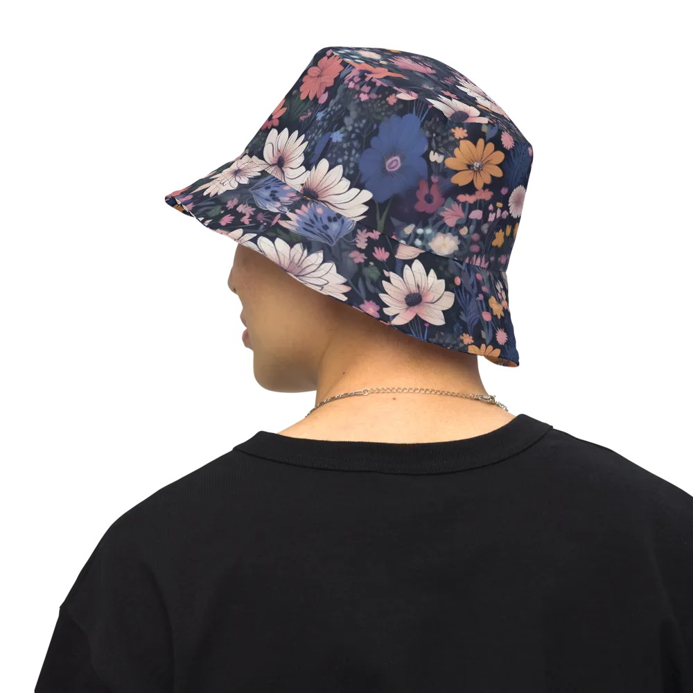 Moonlit Meadow on Reversible Bucket Hat — Back Inside