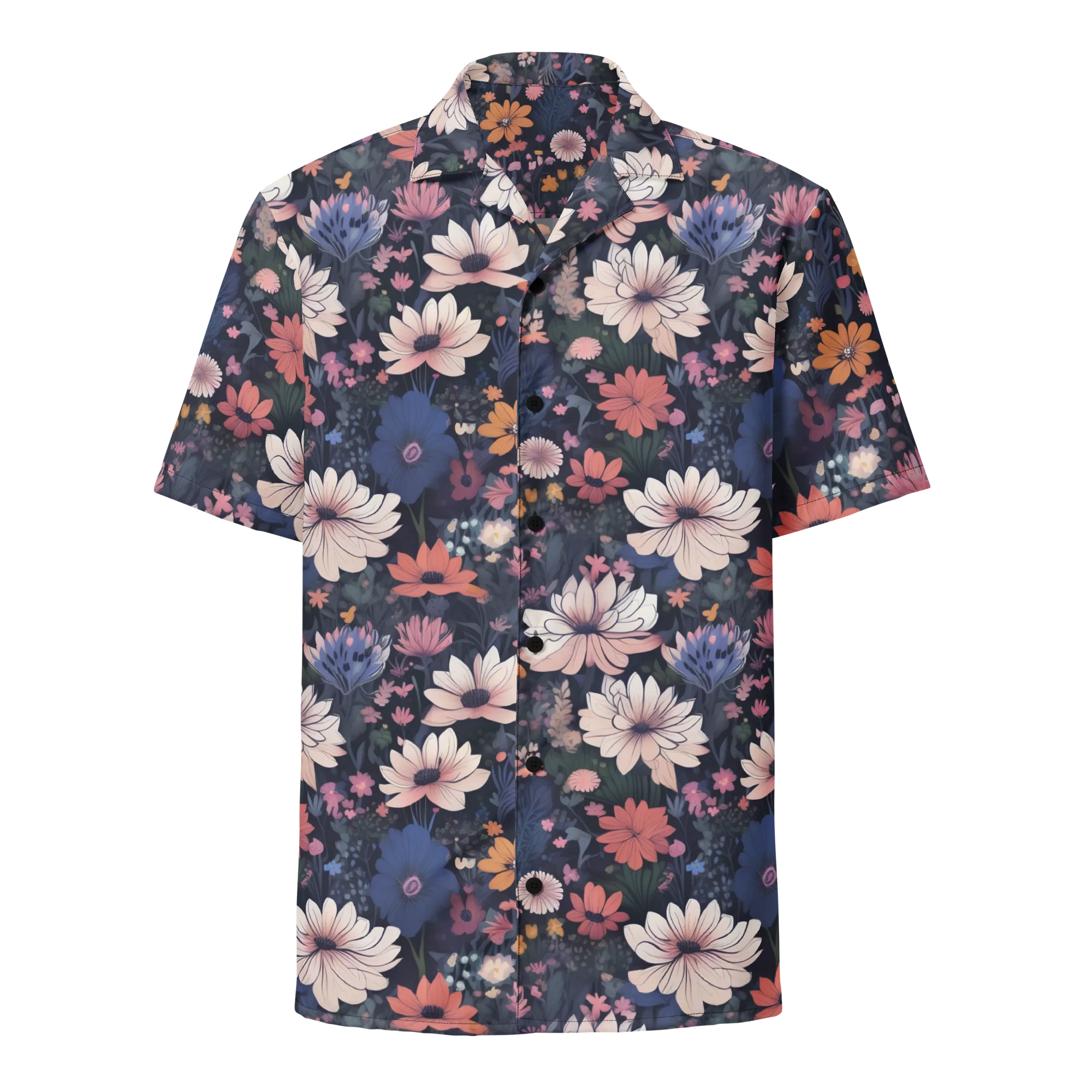 Moonlit Meadow on Button Shirt — Front