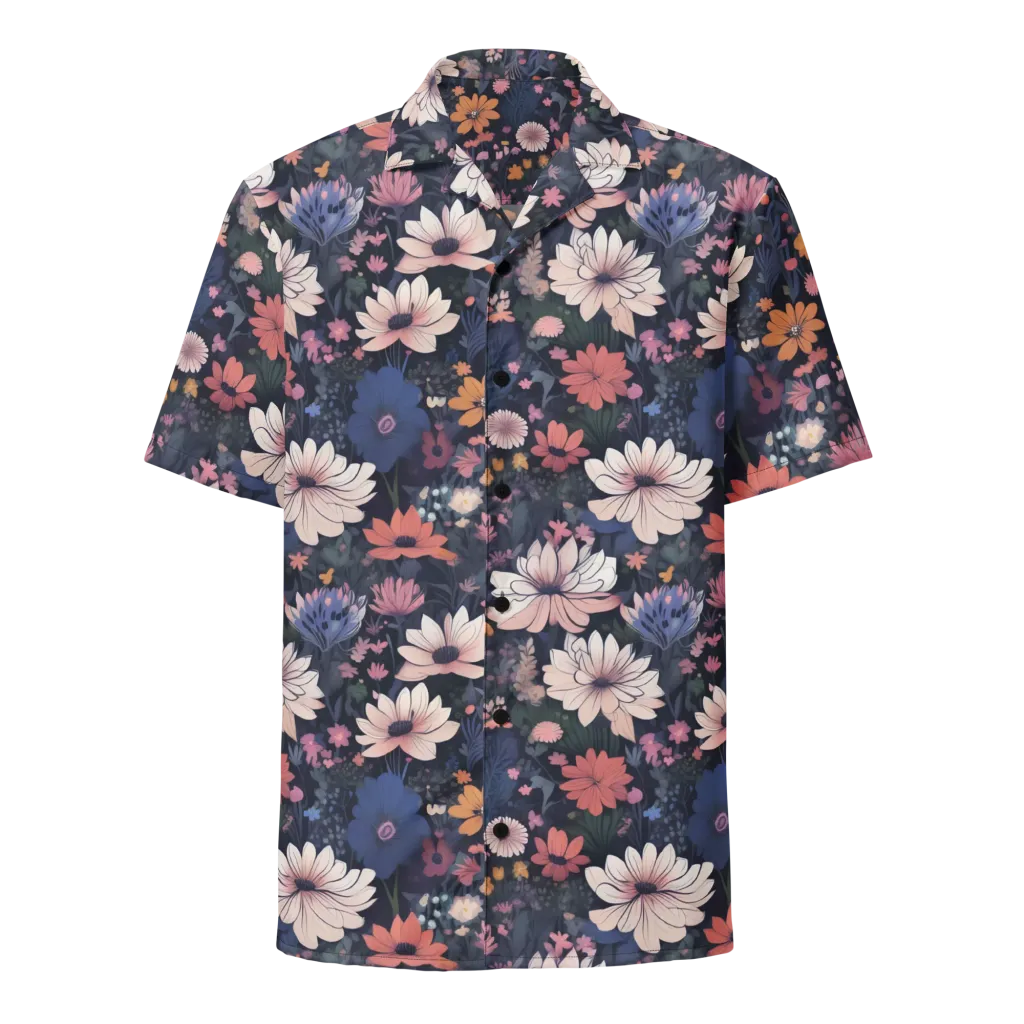 Moonlit Meadow on Button Shirt — Front