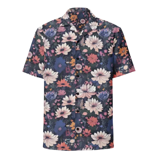 Moonlit Meadow on a Button Shirt