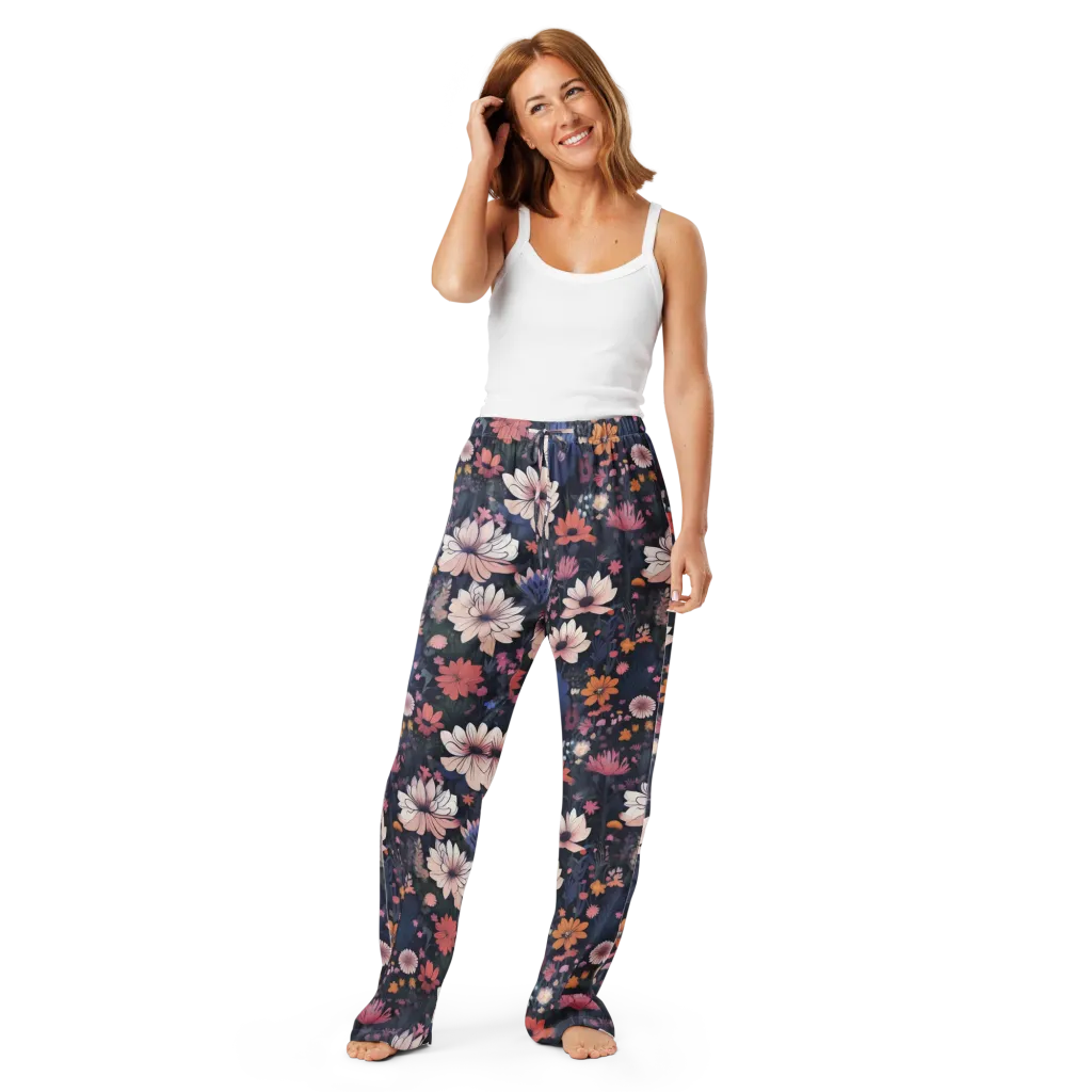 Moonlit Meadow on Women's Pajama Pants — Front