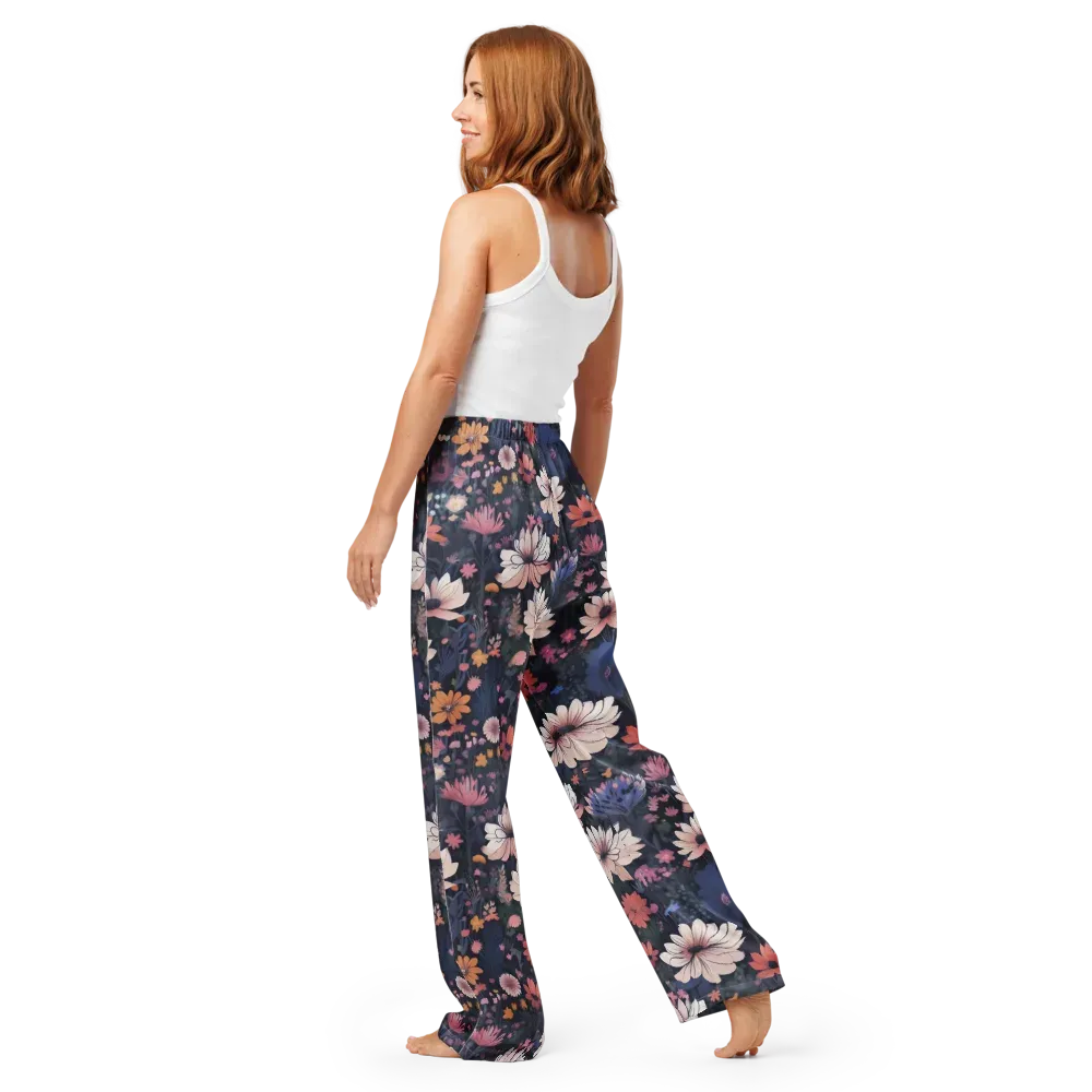Moonlit Meadow on Women's Pajama Pants — Back