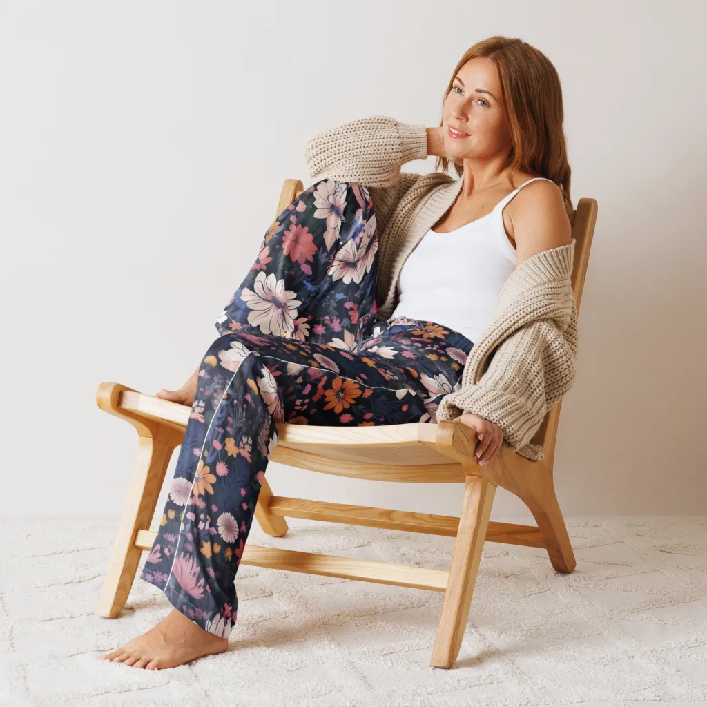 Moonlit Meadow on Women's Pajama Pants — Front