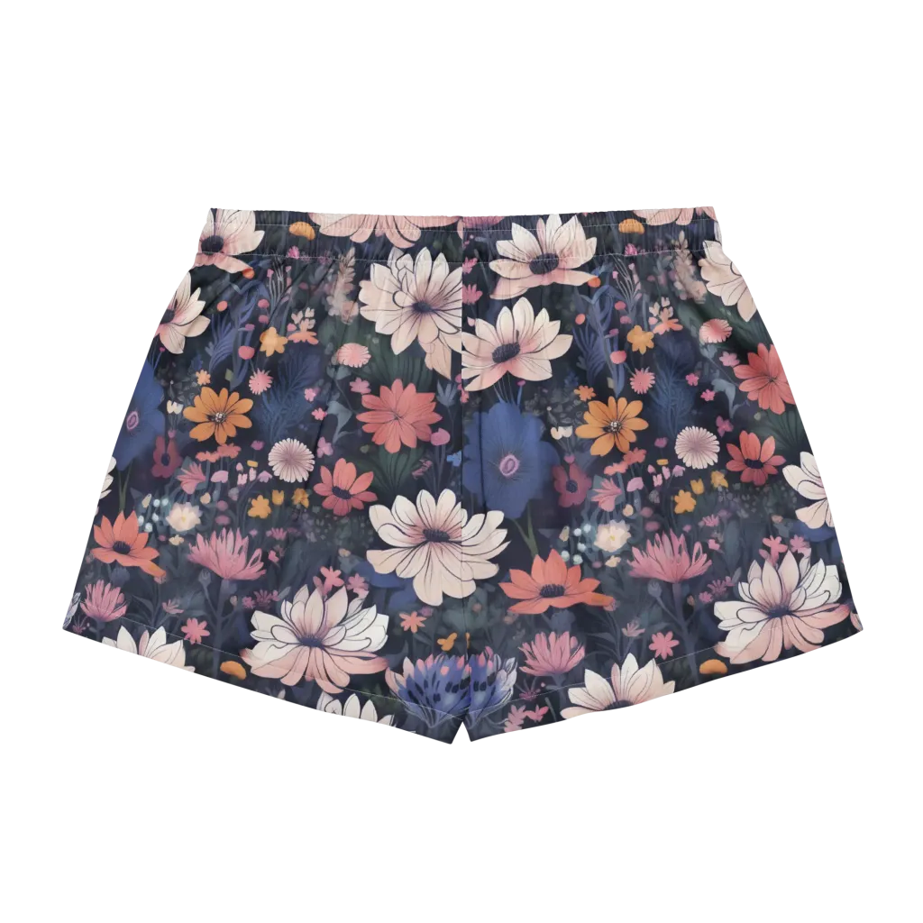 Moonlit Meadow on Women's Pajama Shorts — Back