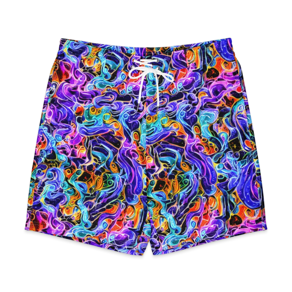 Violet Firestorm on Men's Board Shorts — Front